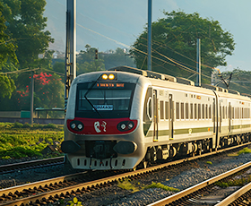 Served by Mumbai’s extensive rail network